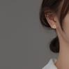 Pendientes de Hilo de Calabaza Hueca con Diamante de Plata S925 Eloch Estilo Coreano Pequeña Personalidad Joyería para Orejas Femenina M02078
