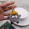 Lindo Exquisito Peluche de Visón Bola de Carbón Pequeña Muñeco Colgante de Bolsa de Dibujos Animados Llavero de Coche Regalo de Cumpleaños