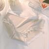 Braguitas de Estilo Dulce para Niña de Estilo Japonés Ropa Interior Sin Marcas de Seda de Hielo Braguitas de Cintura Media Sexy de Encaje Fino y Transpirable para Mujer