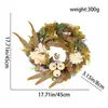 Nueva Cosecha de Otoño Acción de Gracias Adorno Suministros Decorativos Calabaza Blanca Hoja de Arce Adorno Colgante de Puerta Patio Exterior Atrezo Festivo