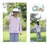 Roupas de Proteção Solar Infantil Fio Original Proteção UV Roupa para a Pele Verão Masculina e Feminina Proteção Solar Pai e Filho Nova Seda Gelada Exterior