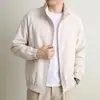 Chaqueta con cuello alto para hombres jóvenes y de mediana edad, moda otoño 2026, elegante, casual, versátil, con cremallera, abrigo de trabajo