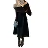 Botines cortos western de piel de vaca suave, punta fina de moda, corte en V adelgazante, tacón grueso, arrugados, para mujer, botas Martin de cuero genuino, botines