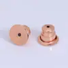 Nuevo Tapón de Oreja de Bala Chapado en Cobre Oro Real 18K Pendientes Grandes Tapón Trasero diy Accesorios de Joyería Hechos a Mano Pendientes