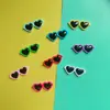 Resina Rosto Brilhante Coração Óculos de Sol Brinquedo Fofo Acessórios Capa de Celular DIY Acessórios para Headwear Buraco Sapatos