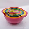 En Stock Venta Directa Set de 10 Piezas PP Arcoíris Tazones de Plástico para Ensalada Set de Herramientas para Hornear DIY Tazas Medidoras Cucharas Medidoras Postre