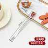 Cuchara mezcladora de café de alto valor, tenedor de postre, tenedor de frutas de dibujos animados creativos, juego de caja de regalo transfronterizo, vajilla de Navidad 316