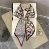 Novo Lenço Longo 2025 Seda Estampado Dupla Face Lenço Elegante Moda Verão Cinto Decorativo Lenço