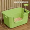 Caixa de areia para gatos extra grande e espessa, fechada para evitar respingos, totalmente aberta ou semi-fechada, caixa de areia para gatos Maine Coon, caixa de areia para gatos extra grande
