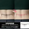 Adesivos de tatuagem sensíveis à temperatura que mudam de cor quando aquecidos, design de coração de renda com cruz para a parte inferior das costas, cintura e virilha, adesivos de tatuagem temporária à prova d'água