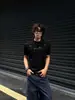 Camiseta Básica Versátil para Hombre Estilo Americano Simple Mangas Cortas con Puño Sensación Fresca de Verano Hombros Normales Te Hace Ver Más Fuerte