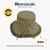 2026 Novo Chapéu de Pescador Doce com Aba Franzida da Moda Coreana e Japonesa para Mulheres, Formato Tridimensional do Chapéu, Chapéu Bucket Que Faz o Rosto Parecer Menor