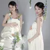 Tema Estúdio Fotográfico Novo Retrô Novo Estilo Chinês Vestido Amassado com uma Vibe Descolada para Sessão de Fotos da Barriga de Grávidas