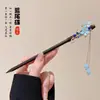 Nuevo Pasador de Madera Estilo Chino para Mujer, Pasador de Borla de Alto Nivel Estilo Antiguo, Pasador Versátil para Recogidos en la Parte Trasera de la Cabeza, Accesorio para el Cabello