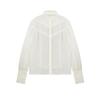 [Chá branco nebuloso] Fio Bohai! Tenha instantaneamente um terno saia sobreposição de camisa francesa feminino