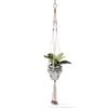 Cuerda de Algodón Tejida a Mano Estilo Bohemio Maceta para Plantas y Flores Cesta Colgante Bolsa de Red Cuerda para Colgar Colgante de Pared Cuerda para Colgar