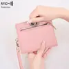 Novo porta-passaporte antifurto RFID transfronteiriço, clipe de passaporte portátil para pendurar no pescoço, bolsa multifuncional para armazenamento de passagens e documentos de viagem