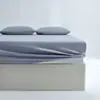 Funda de almohada Satinada de algodón para sueño profundo, Sábana bajera, Juego de tres piezas, Algodón puro, Universal para todas las estaciones, Protector de colchón, Ropa de cama para dormitorio y hogar