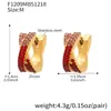 Pendientes Cruzados Europeos y Americanos de Moda Tachonados con Diamantes de Circonia 5A Brillantes, Joyería Elegante y con Estilo, Chapados en Oro Real de 18 Quilates, No se Desvanecen