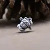 Colgante de plata pura 999 Yiluya Dios de la Riqueza colgante 3D de plata dura Dios de la Riqueza accesorios para pulsera tejida a mano DIY colgante de cuerda trenzada