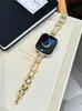 Adecuado para S12 Apple Apple watch watch Luna Sol Estrellas Cadena Metálica Incrustada con Pedrería Correa de Reloj iwatch S11SE