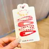 Nova fruta impressa menina bb clipe morango flor gota cola clipe bonito bebê cabelo franja acessórios de cabelo grampo de cabelo