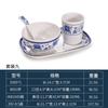 Kaibo Ya melamina hotel restaurante porcelana azul e branca conjunto de quatro peças louça de plástico comercial imitação de porcelana pratos xícara colher