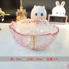 Cristal de Cristal Bandeja de Burbujas Secas Mesa de Té Estilo Japonés Rectangular Bandeja de Té Bandeja Hogar Patrón de Corteza Grande Placa Larga Gruesa