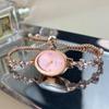 Nuevo reloj pulsera ovalado de lujo ligero retro exquisito nicho Reloj de Mujer Reloj de cuarzo de alta gama Comercio exterior transfronterizo caliente