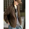 Venta Directa de Fábrica Traje de Algodón Color Frito Retro Chaqueta Estilo Primavera para Mujer Cardigan con Solapa Artística Manga Larga Ropa Exterior Top