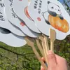 Abanico Panda de Verduras Estilo Chino con Texto, Fotografía Hanfu, Productos Creativos Culturales Chinos, Tendencia Nacional, Abanico Tradicional, Patrimonio Cultural Inmaterial, Hecho a Mano