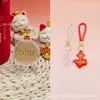 Colgante amuleto de la fortuna de oro puro 999 con cordón de oro y diseño de pez koi, un pequeño regalo para las actividades promocionales de las tiendas de oro