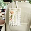 Caixa de lenços para carro Chuva Azul, design criativo estilo puff, dispensador de lenços multifuncional para bancos de carro, porta-lenços fofo e criativo