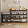 Venta al por mayor de fábrica zapatero multifunción multicapa estante de almacenamiento multifunción zapatero zapatero de puerta taburete para zapatos