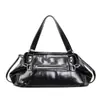 Bolso Tote Transfronterizo para Mujer de Gran Capacidad Estilo Retro para el Trabajo con Hombro Único Sentido del Diseño Nicho Moda Estilo Motociclista Bolso Cruzado
