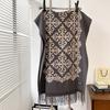 Otoño e Invierno 2024 Nuevo Estilo Étnico Retro Artístico Cachemira Bordado Bufanda Cálida para Mujer Estilo Moda Combinable