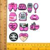Zuecos de la Serie Chica Cool de Dibujos Animados Transfronterizos Accesorios para Flores de Zapatos Pvc Goma Suave Accesorios para Zapatos de Jardín Hebillas para Zapatos DIY en Stock