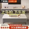 Mueble de TV de Cristal para Sala de Estar, Adecuado para Apartamentos Pequeños, Mesa de Centro de Lujo Ligero Minimalista Moderno 2025, Juego de Mesas de Café de Estilo Europeo de Pie