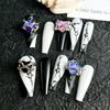 Amor espina celebridad en línea estilo punk personalidad oscuro joyería de uñas metal tridimensional amor diamante uña uña belleza Diamante