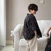 Vestido Infantil 2026 Verano Estilo Coreano Vestido Chaleco Estampado Completo para Niños y Niñas, Camisa Casual Holgada de Manga Corta con Cuello para Niños