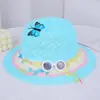 Sombrero de Paja Personalizado para Niños Estilo Princesa Fresco Floral Sombrero para el Sol Viaje Vacaciones Protección Solar Sombrero de Sol de Ala Ancha para Bebé