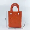 Bolsa Eva de Gelatina Pode Ser Acessórios DIY, Bolsa com Furos, Bolsa Fofa para Férias de Verão na Praia, Bolsa de Mão Simples para Mulheres, Versátil