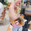 Luckin Coffee Mini Naranja C Americano Botella Arena Líquida Llavero Tendencia de Verano Colgante para Bolso de Pareja Regalo