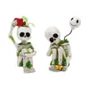 Novo Produto Transfronteiriço: Conjunto Criativo de Estátuas de Caveira para Decoração de Jardim, Quintal e Gramado de Halloween Artesanato em Resina