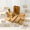 Caja de Joyería Estilo Cajón de Papel Kraft Marrón para Pendientes y Accesorios, Caja de Regalo Vintage Simple al por Mayor