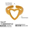 Anillo Abierto Geométrico de Lujo de Nicho Transfronterizo Acero Inoxidable Chapado en Oro Estilo Ins Diseño Personalizado Anillo Versátil