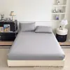 Protector de colchón impermeable de lujo de color sólido seleccionado, funda de cama a prueba de polvo y suciedad, admite venta al por mayor mixta