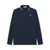 Camisa Polo Clásica de Verano Cross-Border Stone Bordado con Logo Pequeño Camiseta de Manga Larga Holgada Business Casual Unisex Moderna