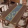 Novo jogo americano estilo chinês, toalha de mesa para sala de estar, jogo americano para mesa de centro, à prova d'água, resistente a óleo, lavável, resistente ao calor, resistente a altas temperaturas, protetor de mesa de centro