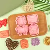 Série Dia dos Namorados Molde de Biscoito 3D Simulação DIY Prensagem Estereoscópica Ferramenta de Corte para Fondant Artesanal Rosa